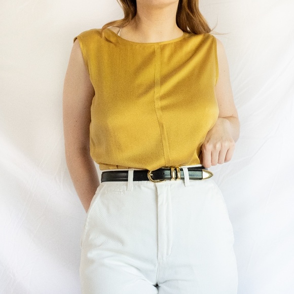 Vintage Gold Silk Top - Picture 5 of 5